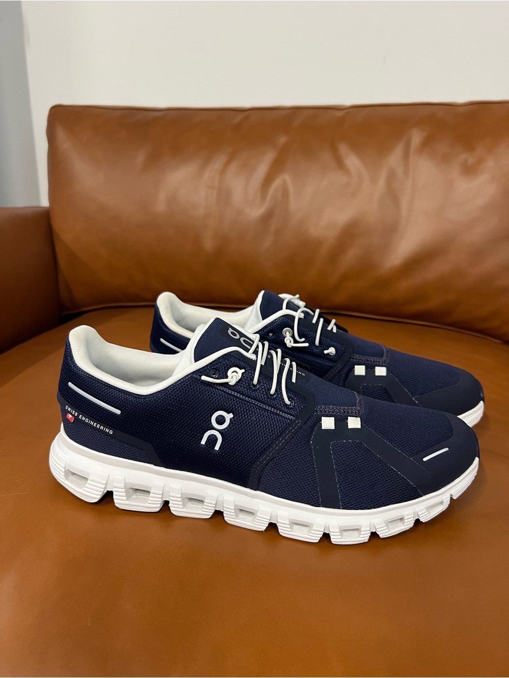 On Running Men's CLOUD 6 SNEAKERS MIDNIGHT WHITE 11